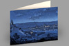 Weihnachtsdoppelkarte abendliches Würzburg